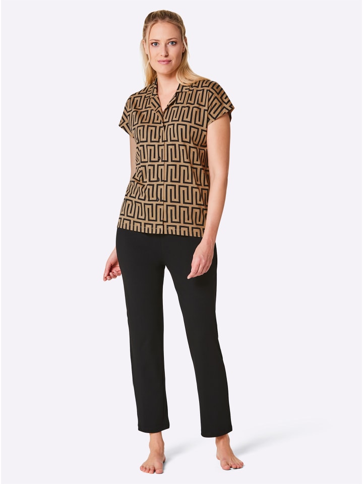 

WITT WEIDEN Пижама с принтом верблюжьего и черного цвета