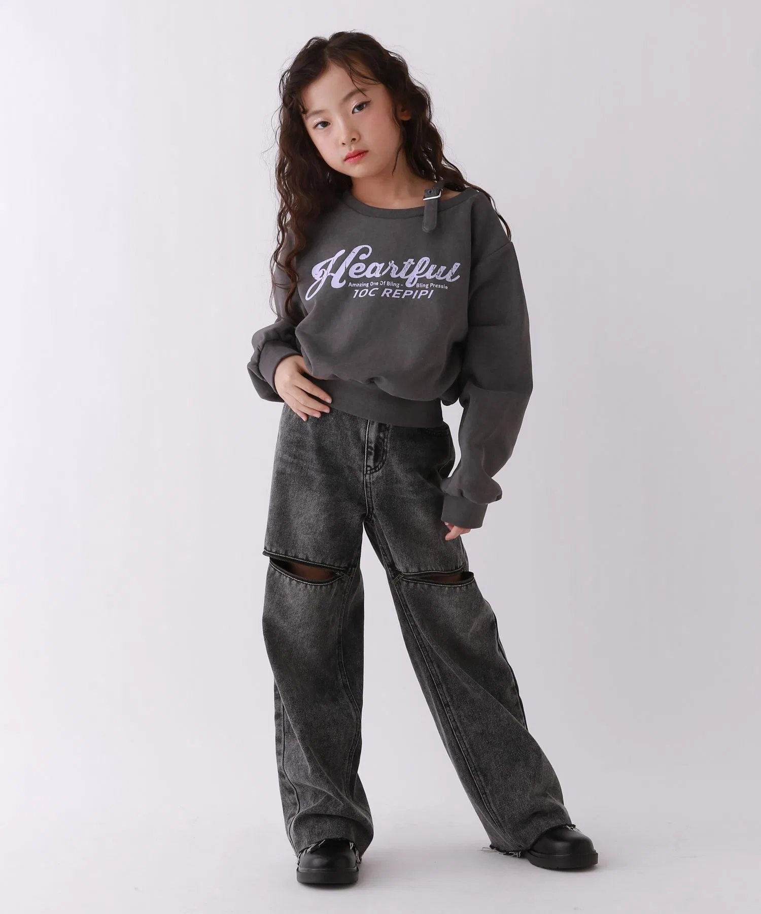【10C REPIPI】Джинсовые брюки KneeZiP — фото 2