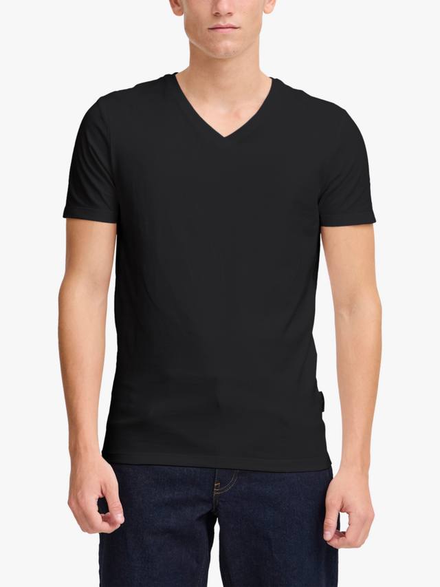 

Футболка Lincoln Cotton Blend Regular Fit с V-образным вырезом Casual Friday, Black