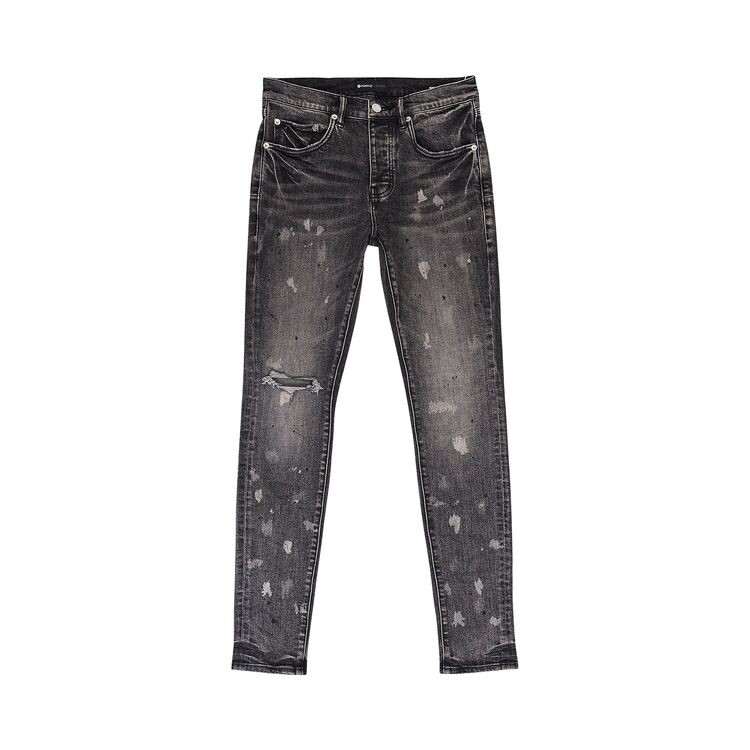 

Джинсы PURPLE BRAND Vintage Acid Bleach Skinny Jeans Black, черный