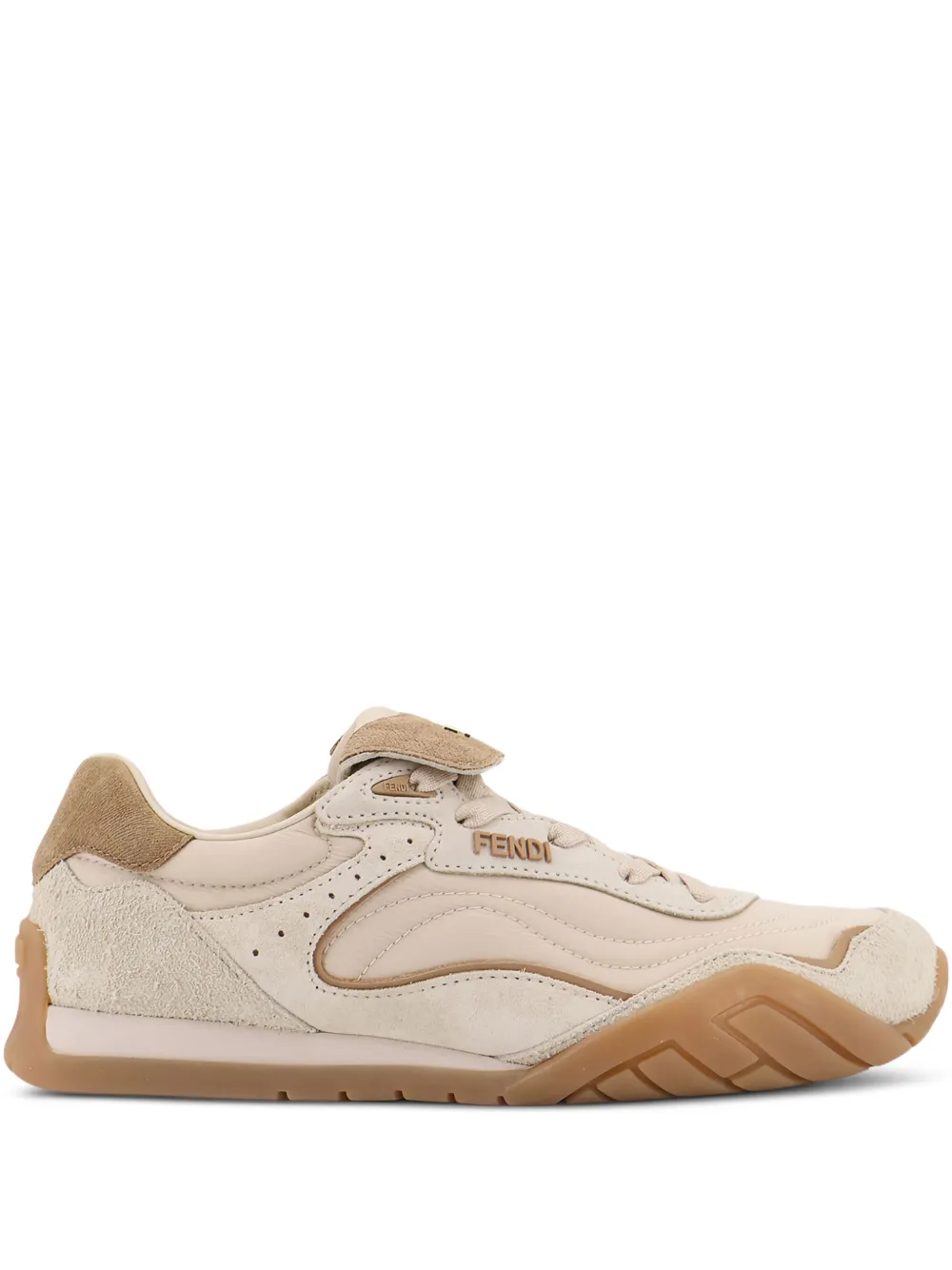 Кеды Wave Pulse с тиснением Fendi, бежевый