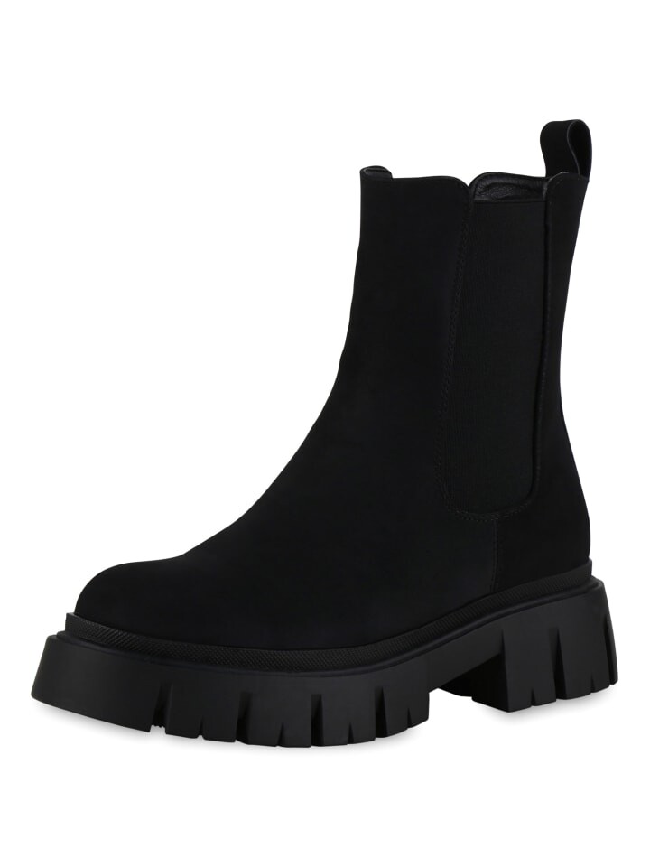 Ботильоны VAN HILL Plateau Boots Elizabeth, цвет Schwarz Velours