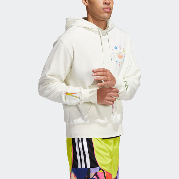 Толстовка adidas originals Logo Pattern Embroidered Sports White, мультиколор — фото 3