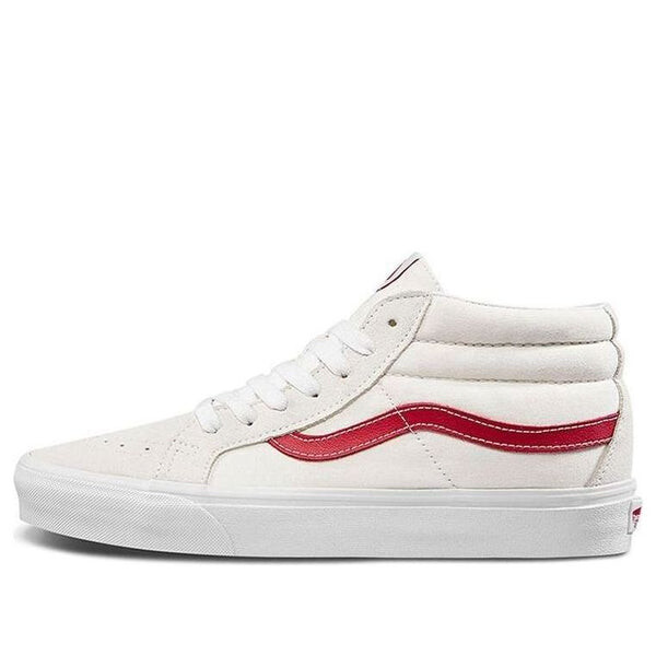

Кроссовки sk8-mid stylish lightweight mid-top casual skate shoes white red Vans, красный