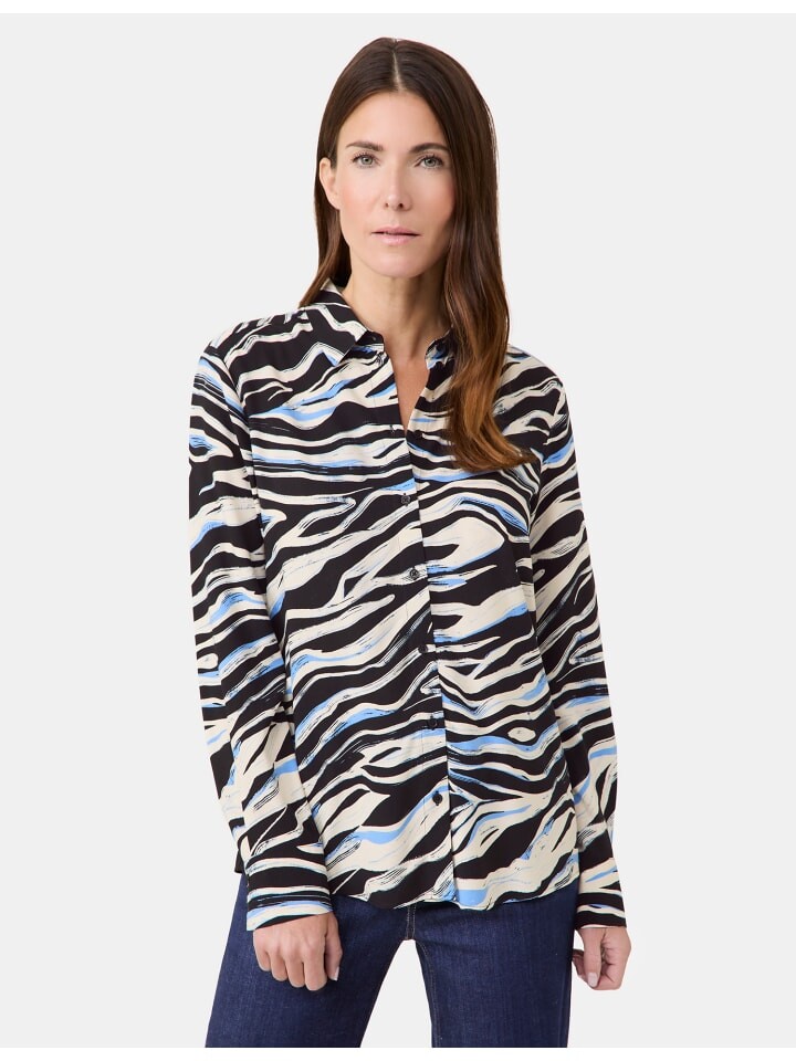 

Блуза Gerry Weber Bluse Langarm, цвет black/blue/cream print