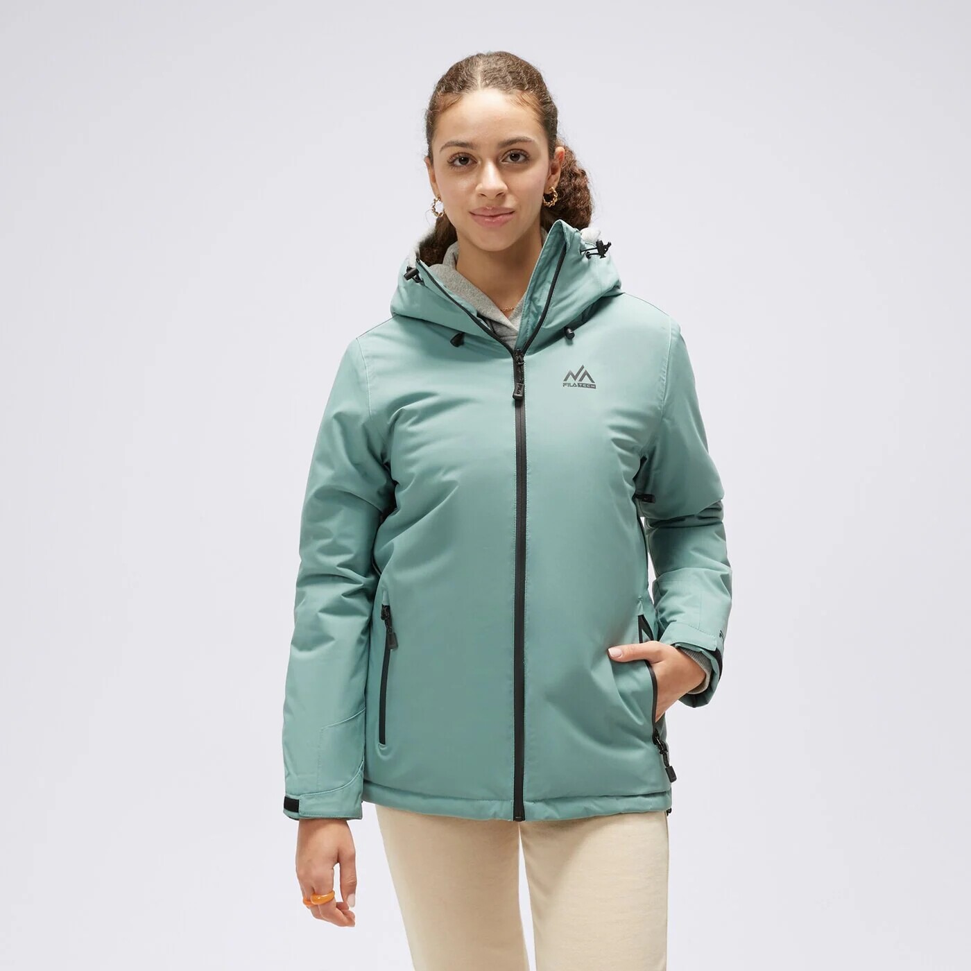 

Куртка зимняя Fila Lambrella с капюшоном, зеленый