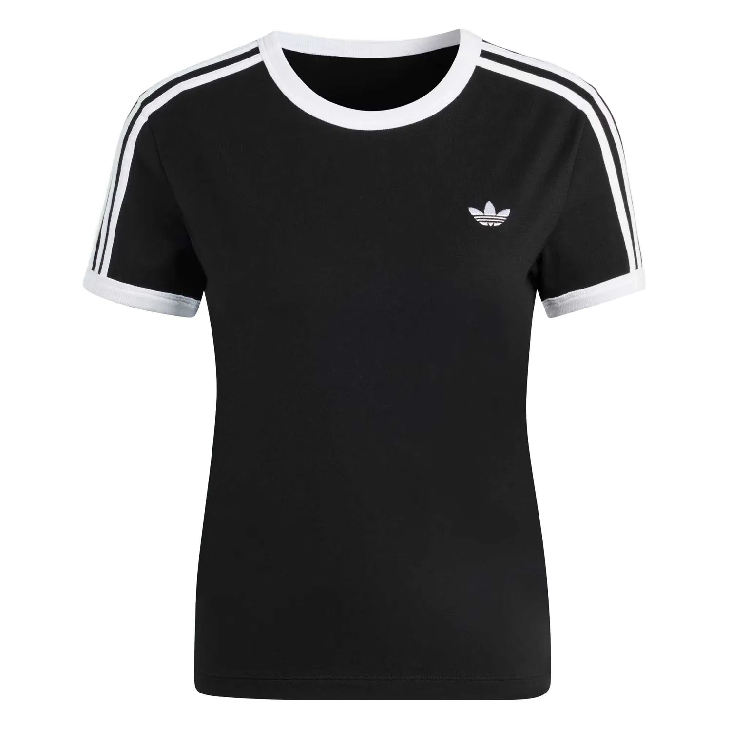 Футболка с круглым вырезом и тремя полосками Adidas Originals, Black/White