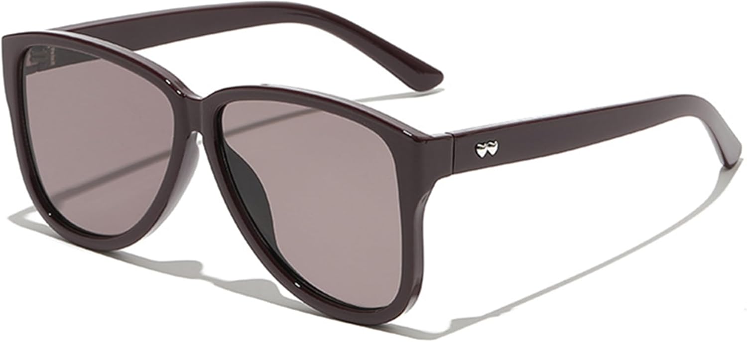 

bullabulling Модные солнцезащитные очки-пилот большого размера для женщин и мужчин, квадратные солнцезащитные очки в винтажном стиле 70-х годов с пластиковой оправой, защита от УФ-излучения UV400, Red