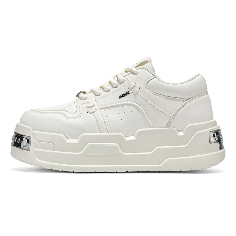 

King Jinmai Мужские низкие скейтерские кеды белые, цвет White