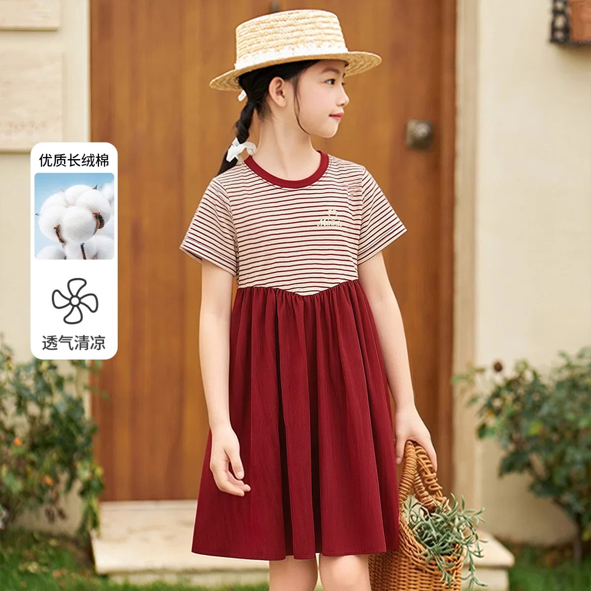 Платье детское Crew Neck Moderate Long Disney, Red — фото 4