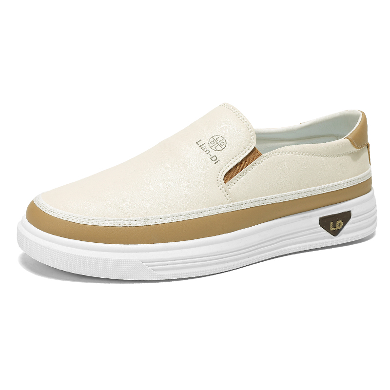 

SHOUBA Мужские повседневные кеды Low Top бежевые, цвет Beige