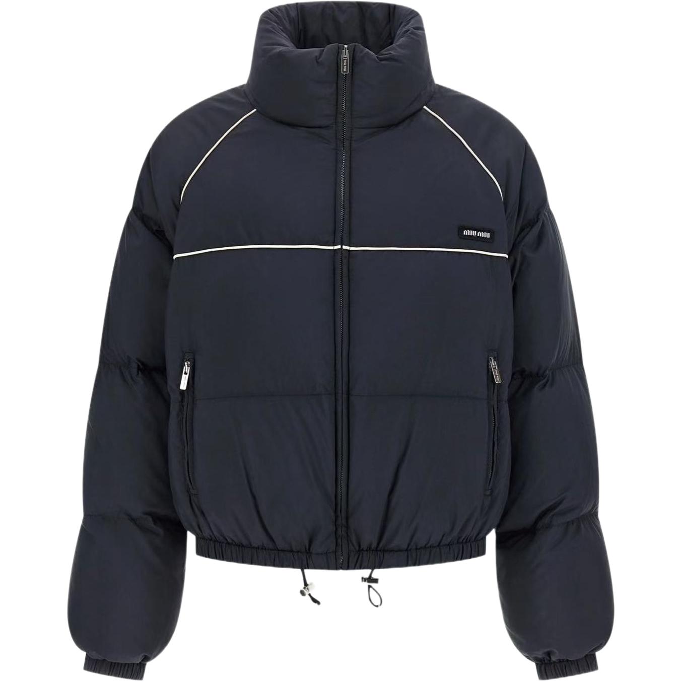 

Куртка с логотипом на груди и шнурком MIU MIU, синий