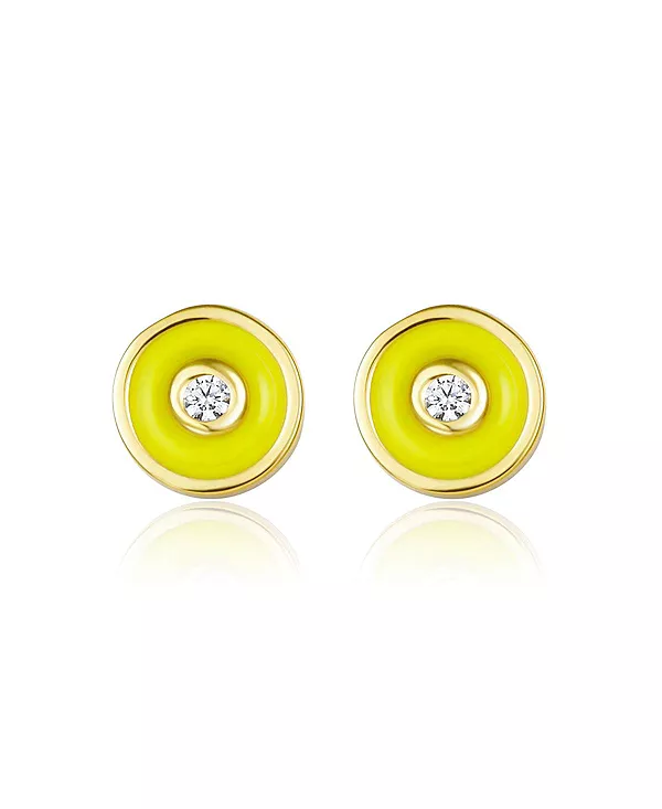 

Миниатюрные серьги-пузырьки желтого цвета Anna Zuckerman, yellow