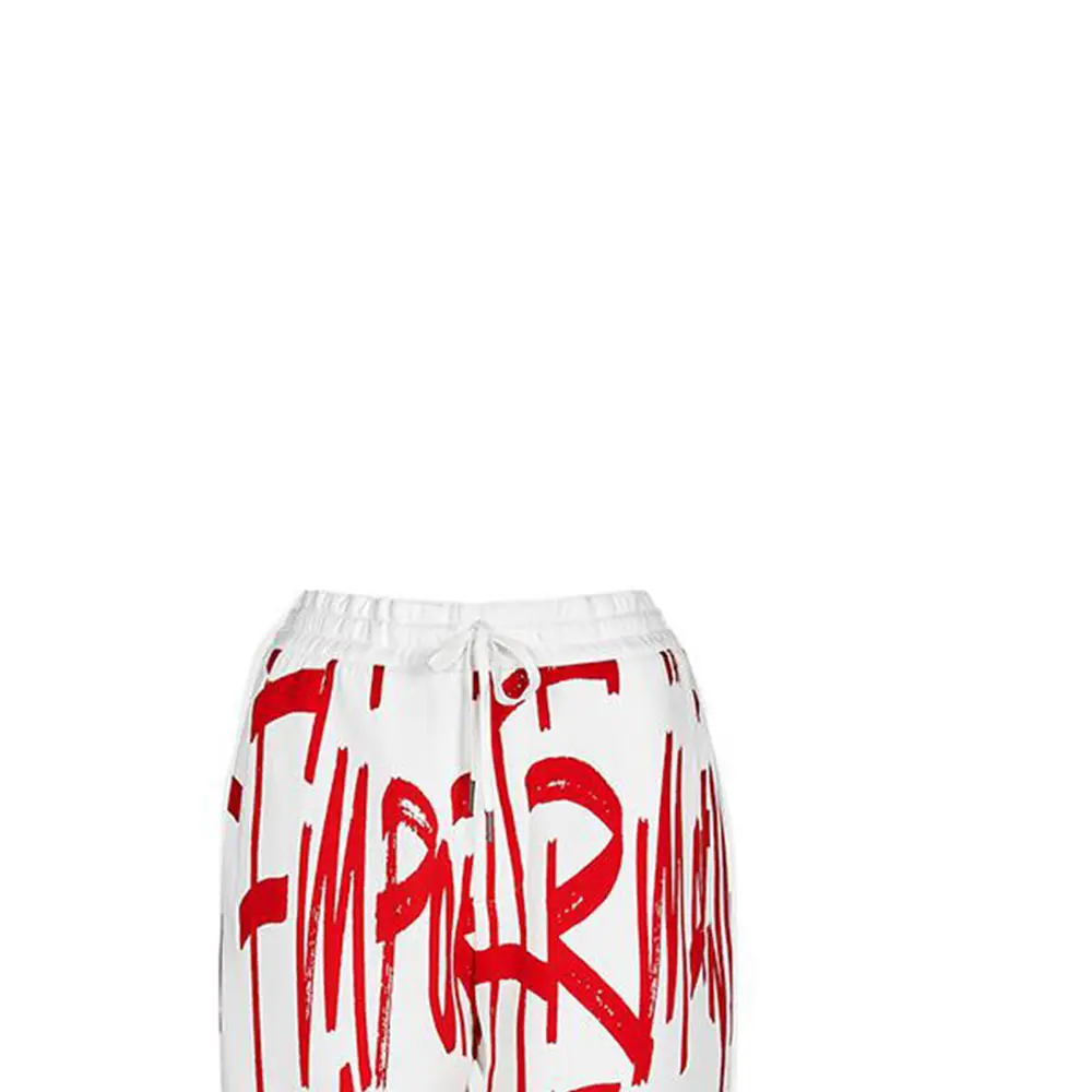 EMPORIO ARMANI Вязаные спортивные штаны мужские красный белый — фото 4