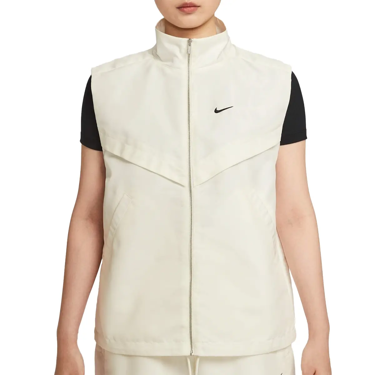 

Nike Женская блестящая жилетка Windrunner, White