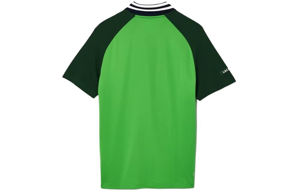 Мужская рубашка поло Daniel Медведев Collaboration, зеленая Lacoste, зеленый — фото 2