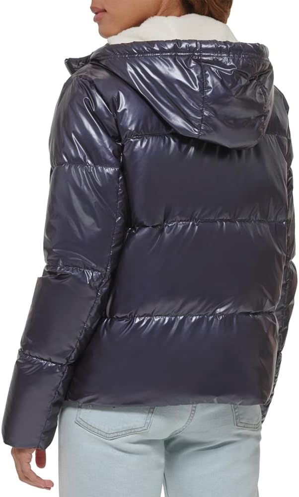 Женская куртка-пуховик Levi's Molly с подкладкой из шерпы, фиолетовый — фото 4
