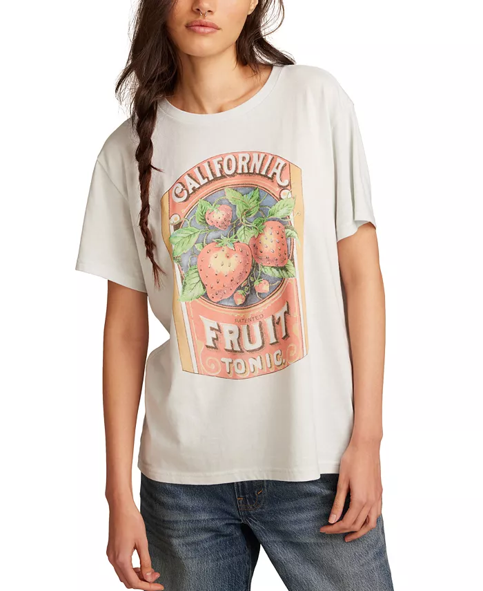 

Женская футболка оверсайз California Fruit с принтом Lucky Brand, фиолетовый