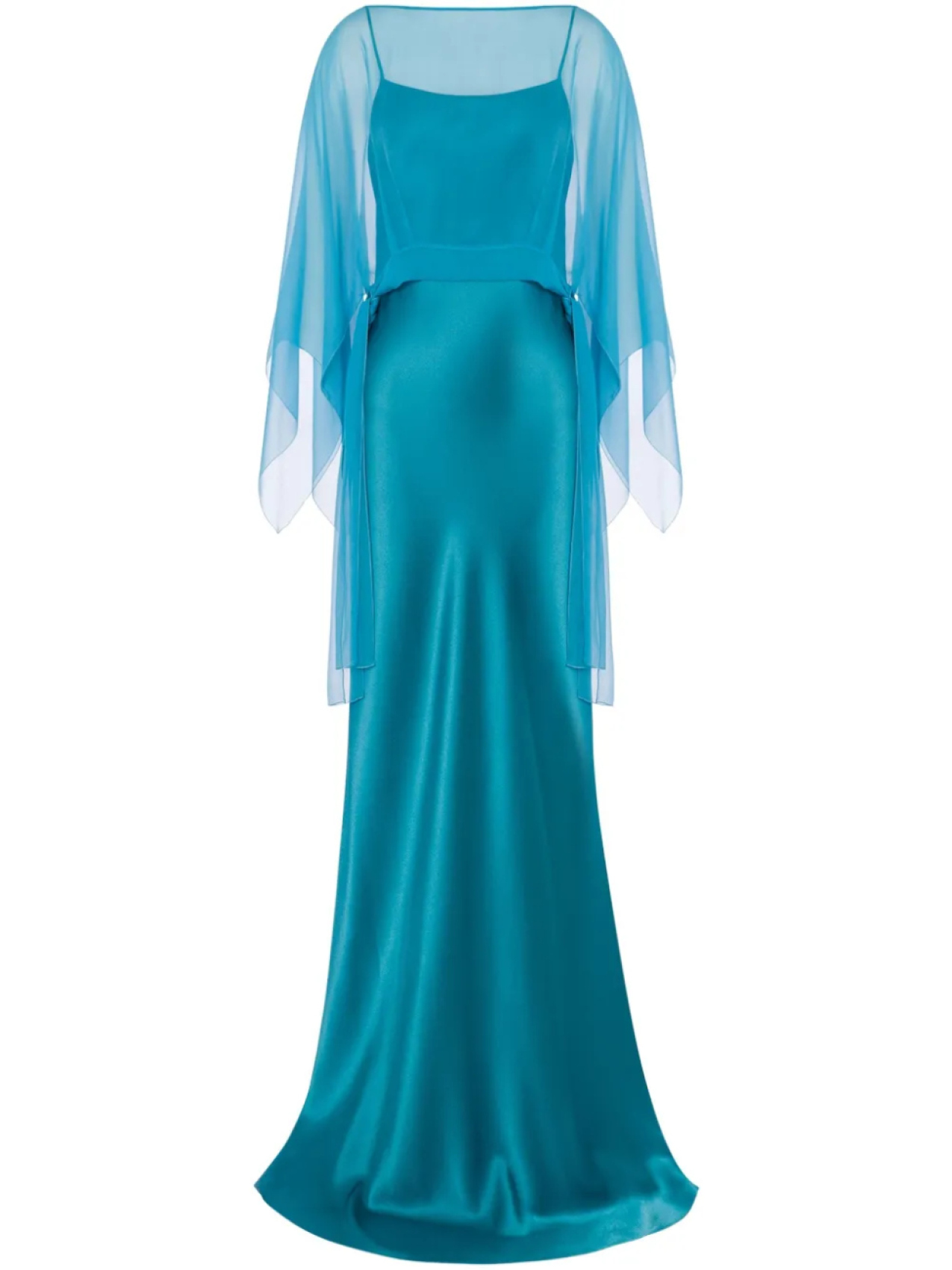 

Alberta Ferretti атласное платье макси, синий