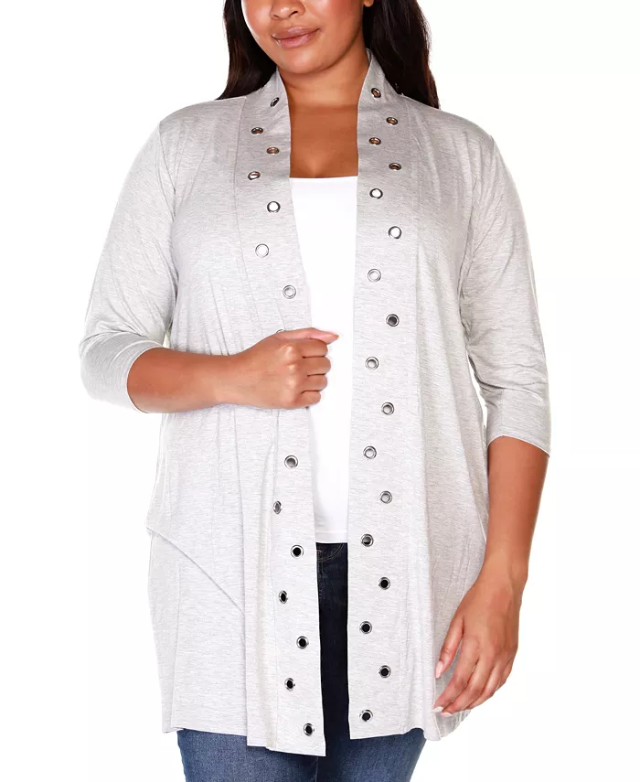 

Кардиган-длиннополый свитер с люверсами, plus size Belldini, мультиколор