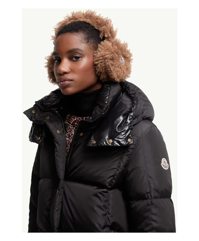Мягкая шапка из плюшевого флиса, коричневая. Moncler, коричневый — фото 2