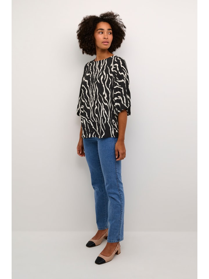

Блузка Kaffe, цвет black/antique zebra print
