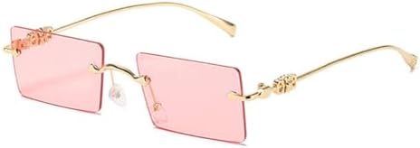 

Солнцезащитные очки без оправы прямоугольной формы для женщин и мужчин, оттенки чайного синего с градиентом, защита от ультрафиолета UV400, ретро-очки без оправы MTZJH, 6