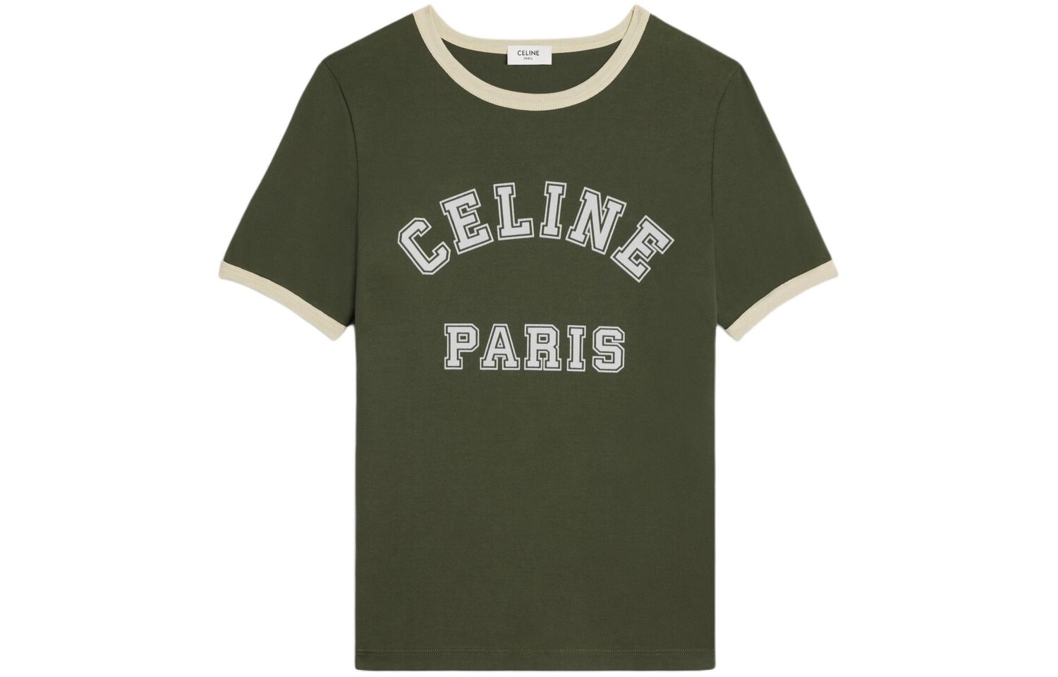 

Футболка женская Celine, зеленый / хаки