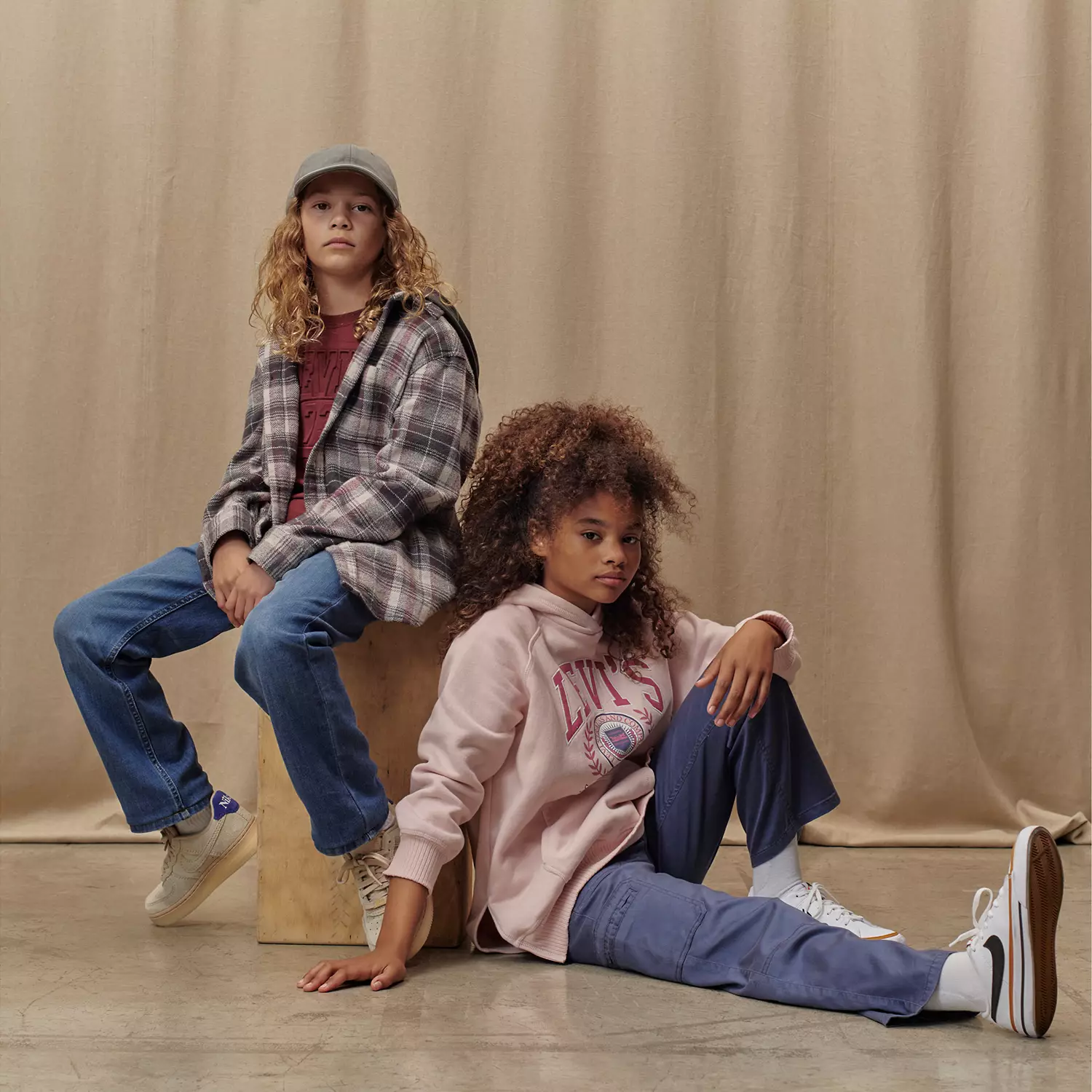 

Мешковатые легкие брюки-карго для больших девочек 7–16 лет Levi's, цвет Vintage Indigo