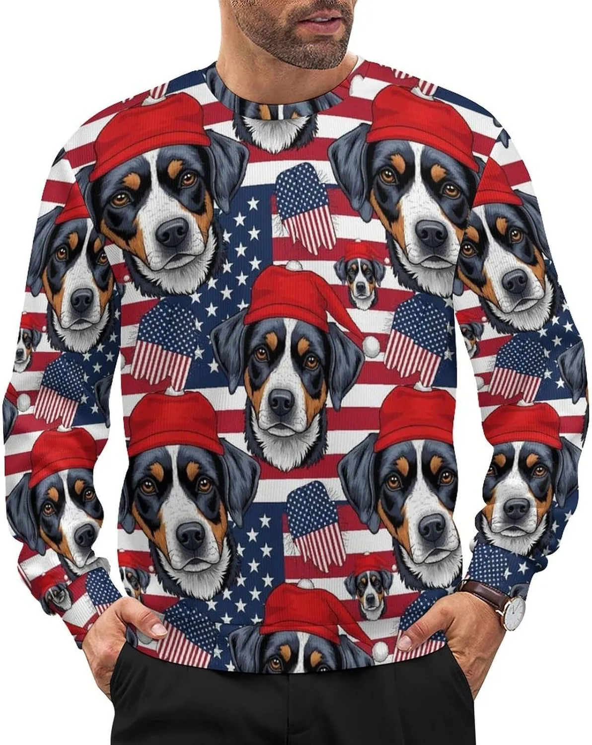 

Мужской свитер с круглым вырезом Slim Fit SEBNATAL