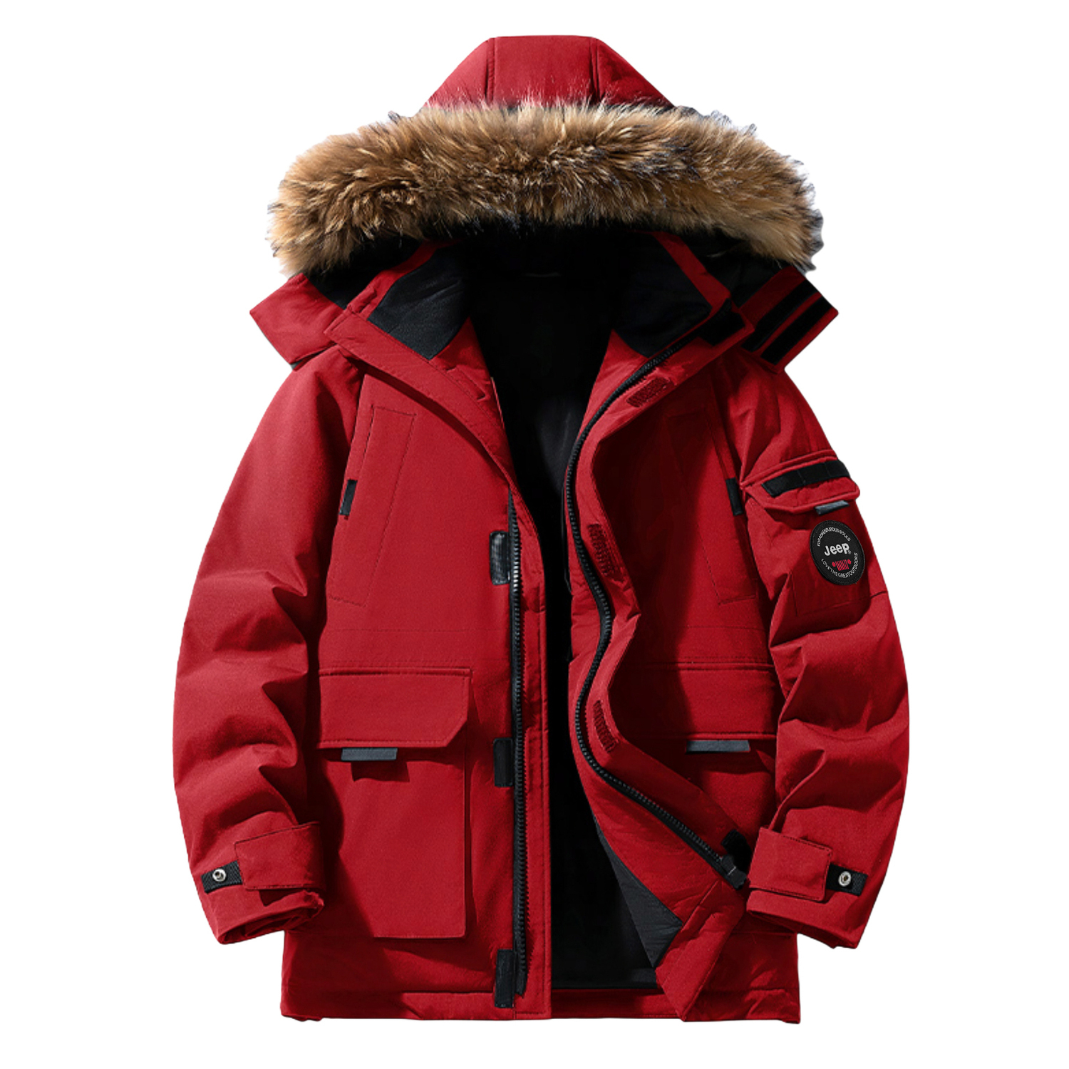 

Jeep Унисекс пуховик, Red