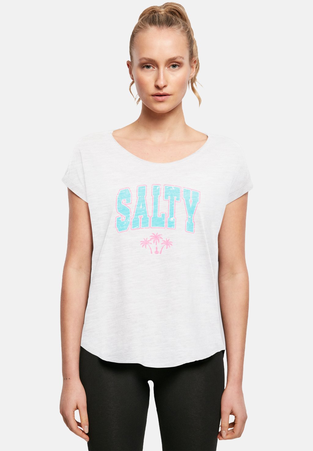 

Базовая футболка BEACH SUMMER VACATION SALTY F4NT4STIC, белый