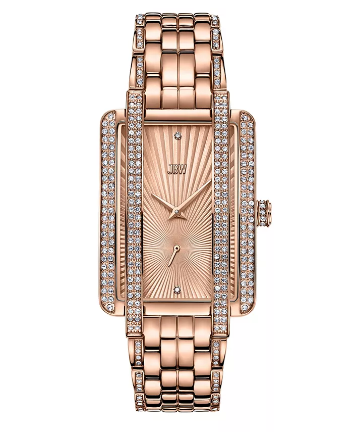 

Женские часы Mink Diamond (1/8 ct.в.о.) из нержавеющей стали с позолотой 18K розового золота Jbw
