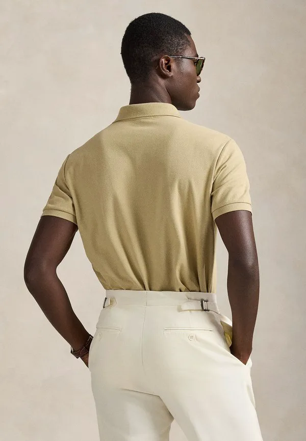 Поло-Рубашка поло приталенного кроя с сотовой сеткой Polo Ralph Lauren, Coastal Beige — фото 3