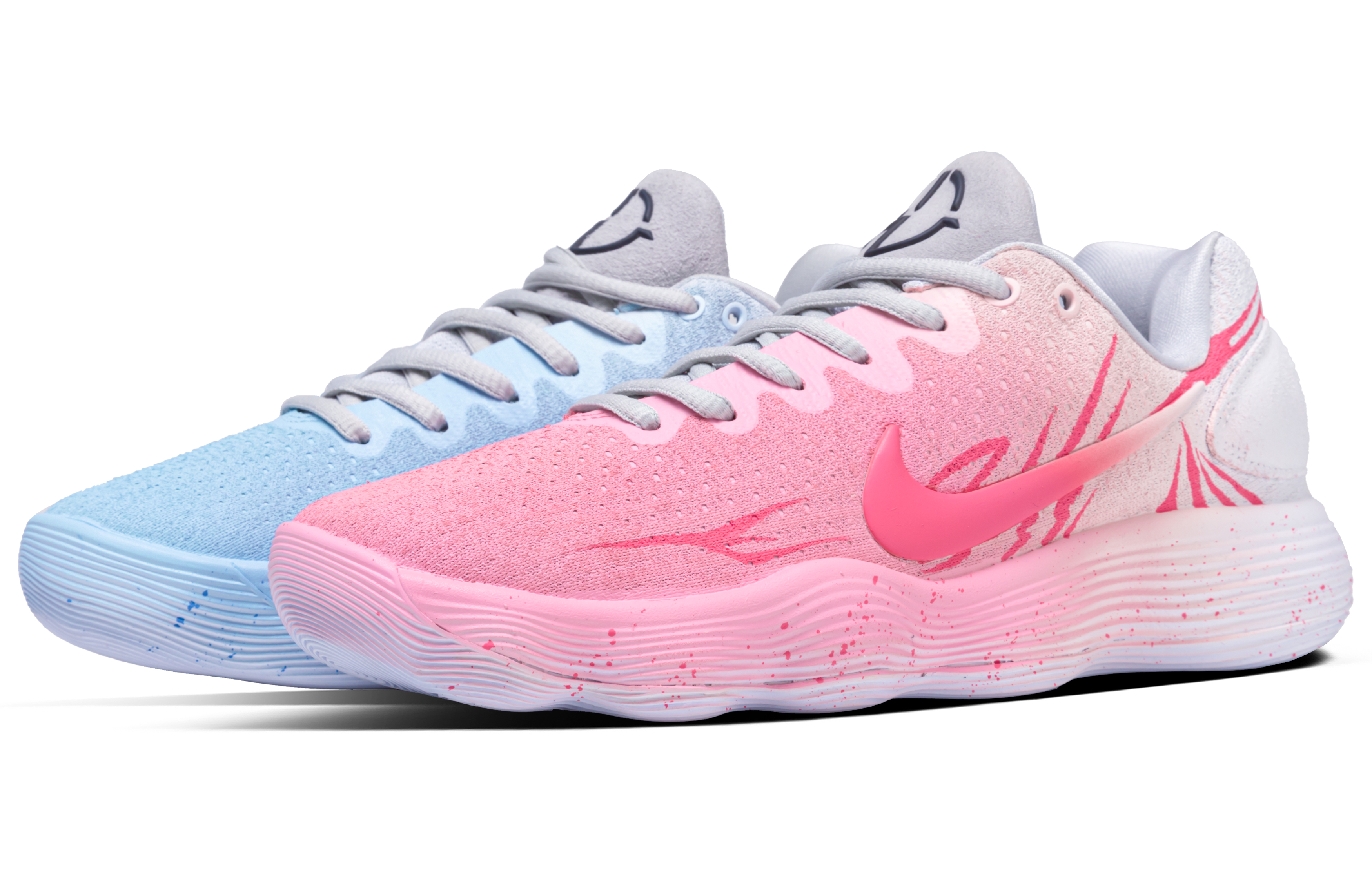 

Nike Hyperdunk 2017, модные баскетбольные кроссовки с низкой подошвой, устойчивые к истиранию, мужские, сине-розовые