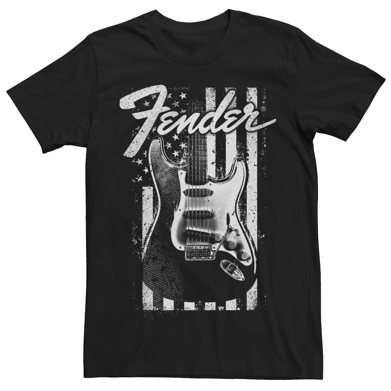 

Мужская футболка с флагом Fender и плакатом под гитару Licensed Character