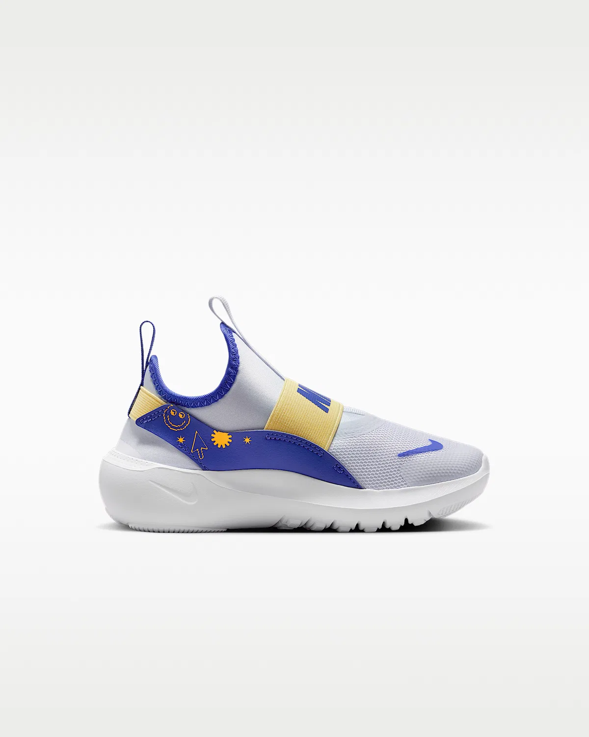 Детские кроссовки Nike Flex Runner 4 SE, Football Grey/Lapis/Soft Yellow/Laser Orange — фото 3