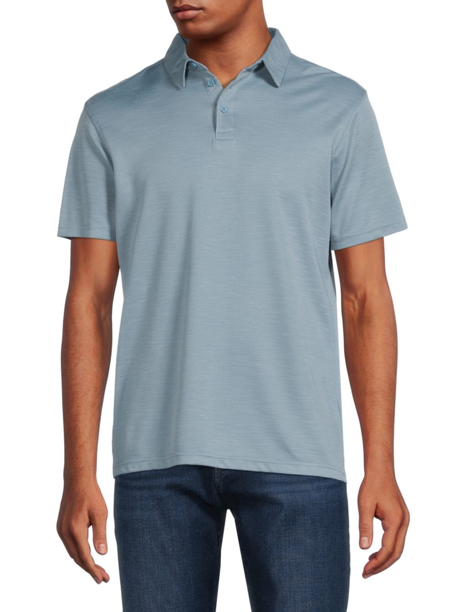 

Поло с коротким рукавом Polynosic Saks Fifth Avenue, цвет Mineral Blue