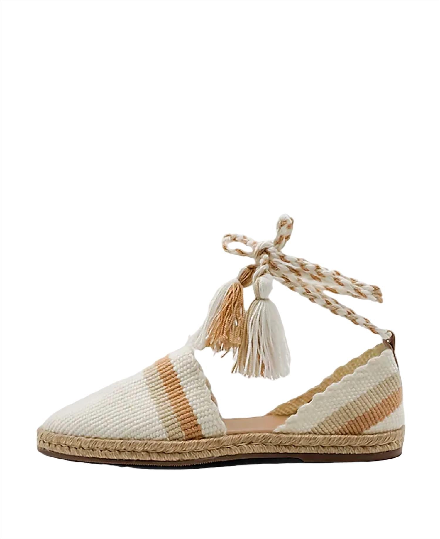 Женские сандалии Taya Espadrille цвета слоновой кости KAANAS — фото 3