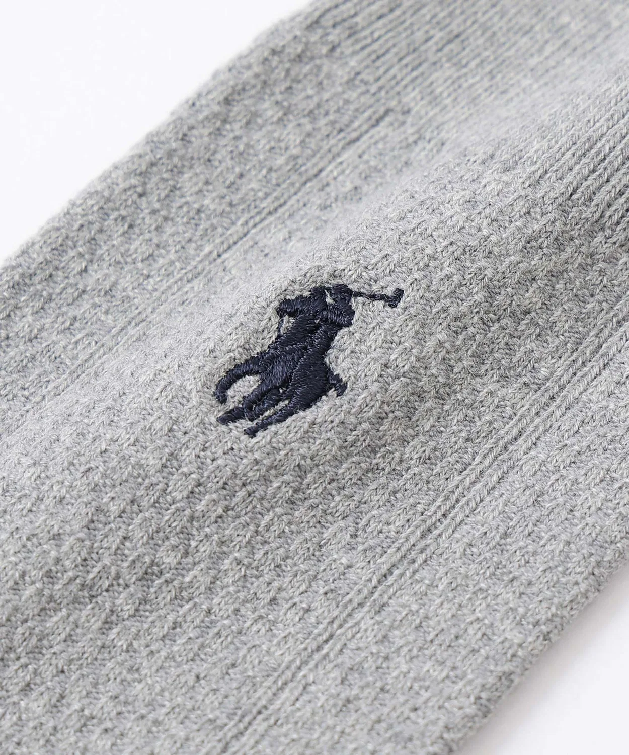 Носки средние Polo Ralph Lauren с логотипом, органический хлопок, полоска, сакс-голубой — фото 2