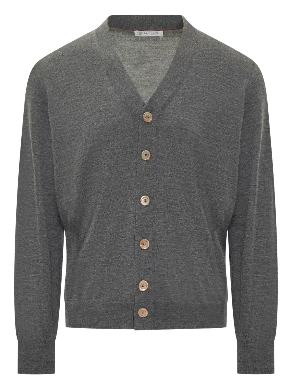 

Кардиган с V-образным вырезом Brunello Cucinelli, серый