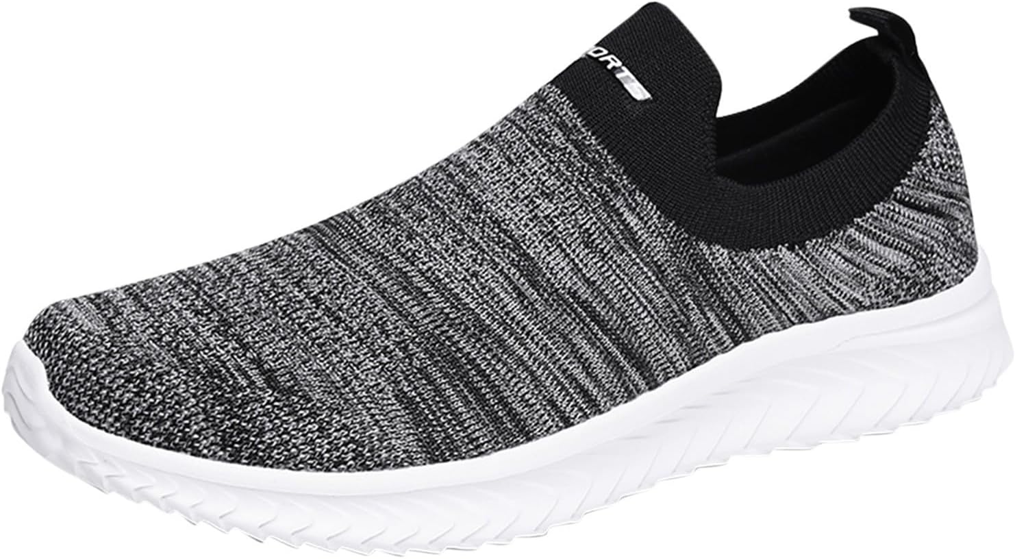 

Мужские кроссовки IWIHMIV без шнурков, спортивные кеды для бега и тенниса, легкие, дышащие, удобные кроссовки для ходьбы и спорта, светло-серый