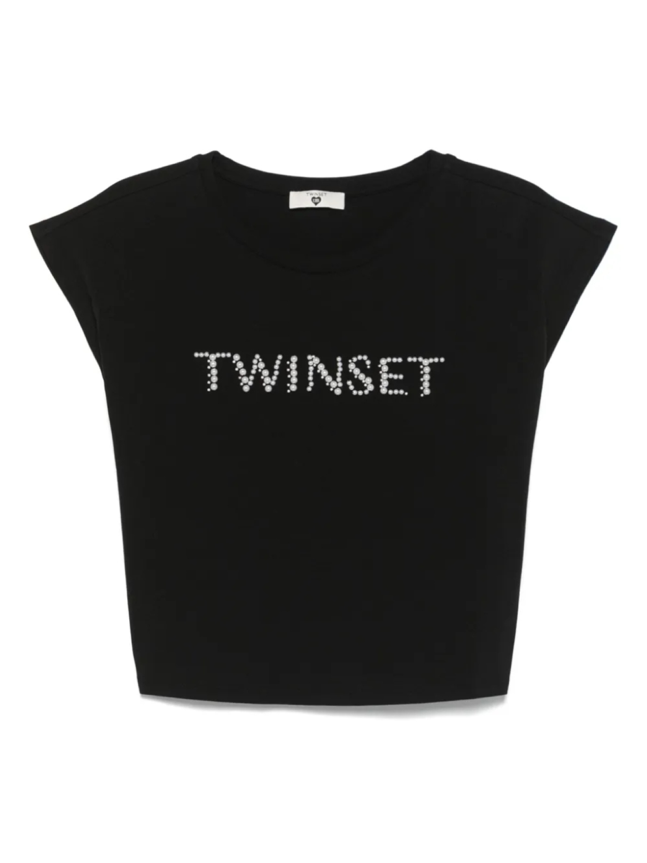 

Футболка с вышитым логотипом TWINSET, черный
