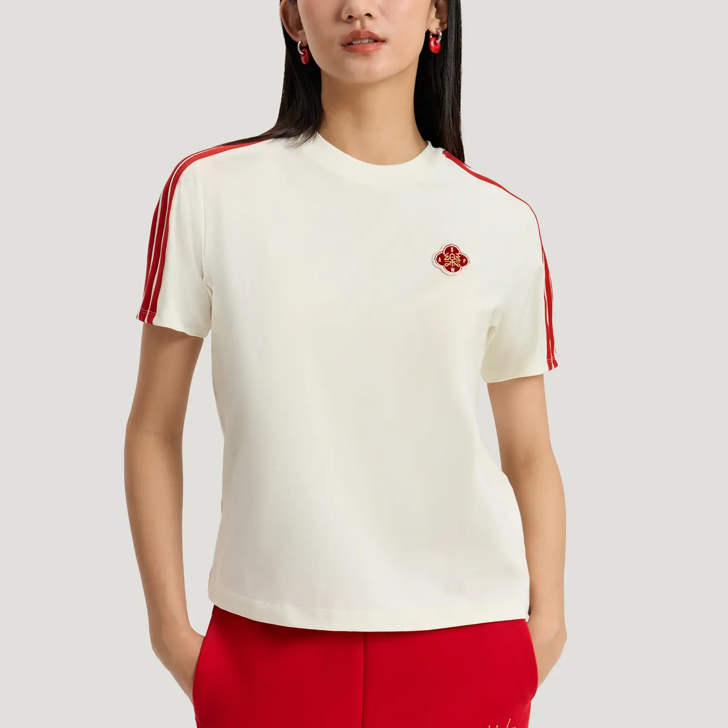 Adidas Футболка Women's Jade White с круглым вырезом Moderate — фото 4