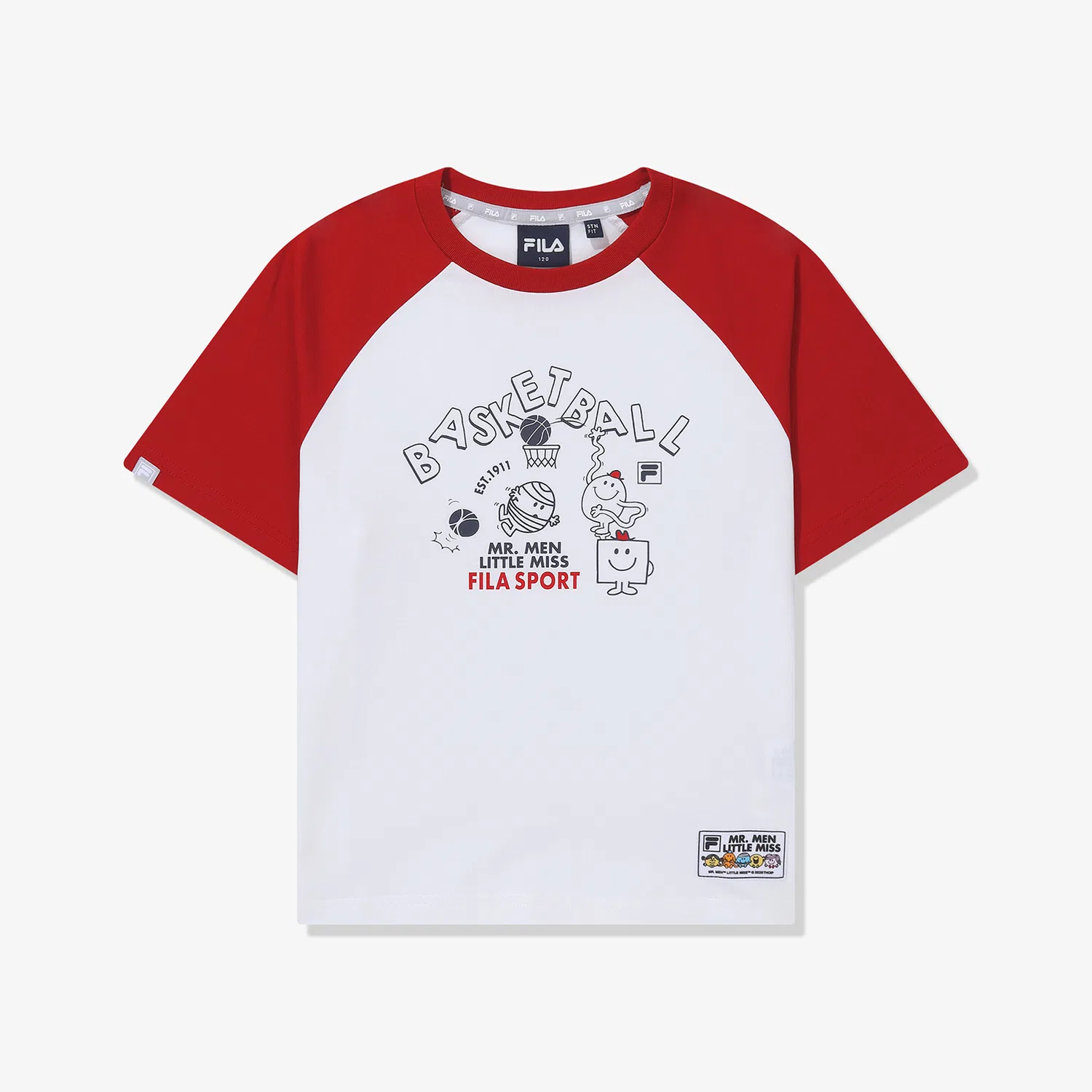 Детская футболка Drywave Mr. Men Little Miss Raglan, красная, от Fila Kids — фото 2