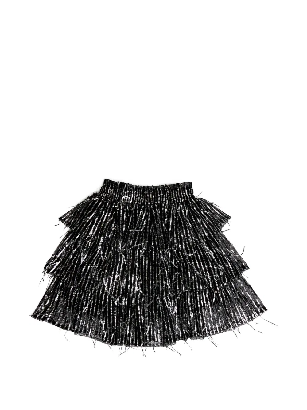 Многоярусная юбка, расшитая пайетками Bcbg Kids, черный