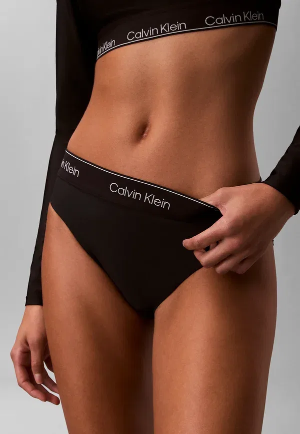 Трусы бикини Calvin Klein Swimwear ck icon bikini bottoms, черный — фото 3