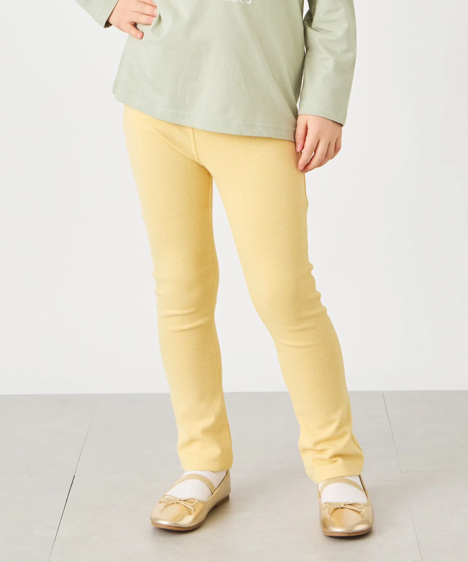 Детские стрейчевые брюки ever closet жёлтые