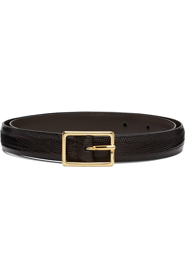 

Ремень с прямоугольной пряжкой Skinny lizard Anderson'S, коричневый