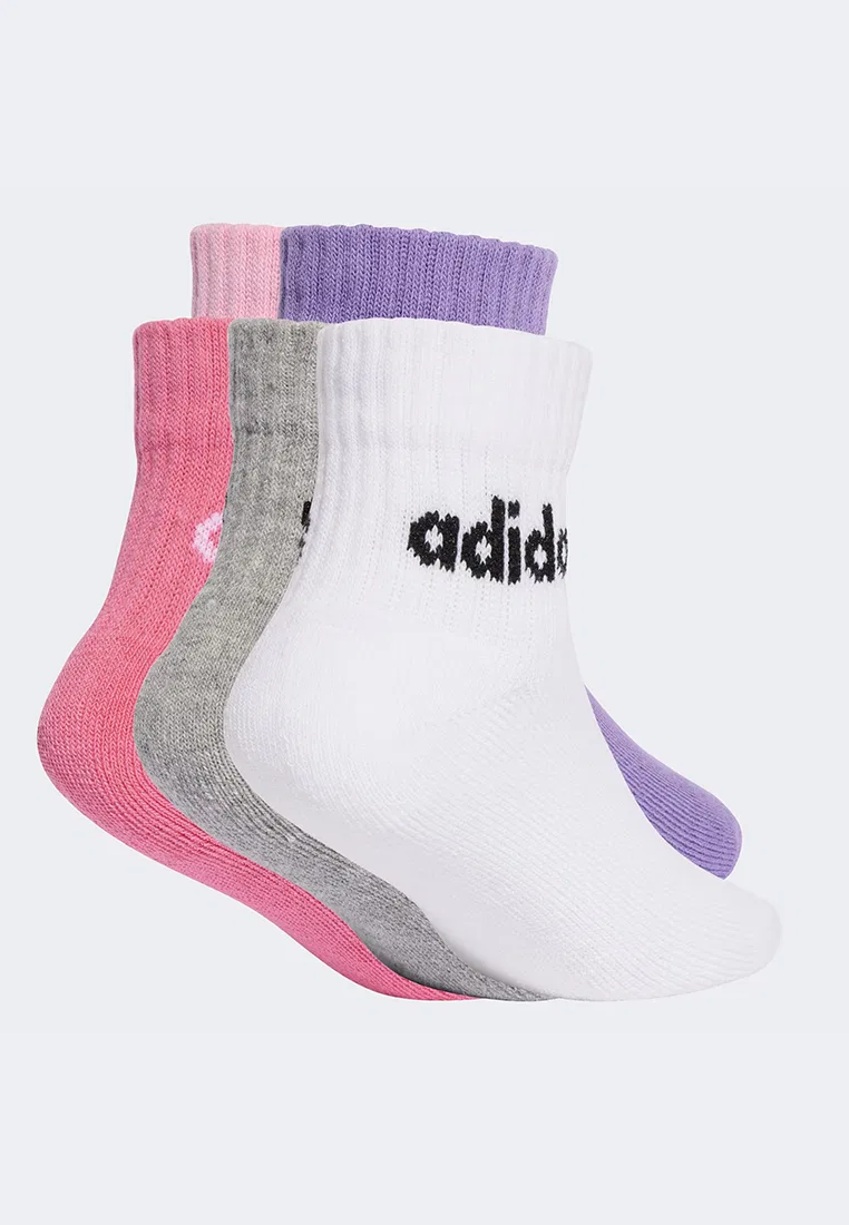 Носки детские, 5 пар, Linear Ankle Socks Adidas, розовый — фото 2